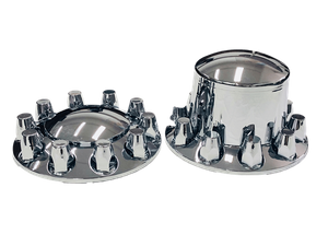 ABS Chrome front and rear axle wheel cover with 33mm removable nut covers