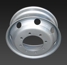 22.5*7.5 tubeless truck steel wheels with 8 hole
